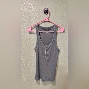 Aerie Charcoal Button-Front Tank Top